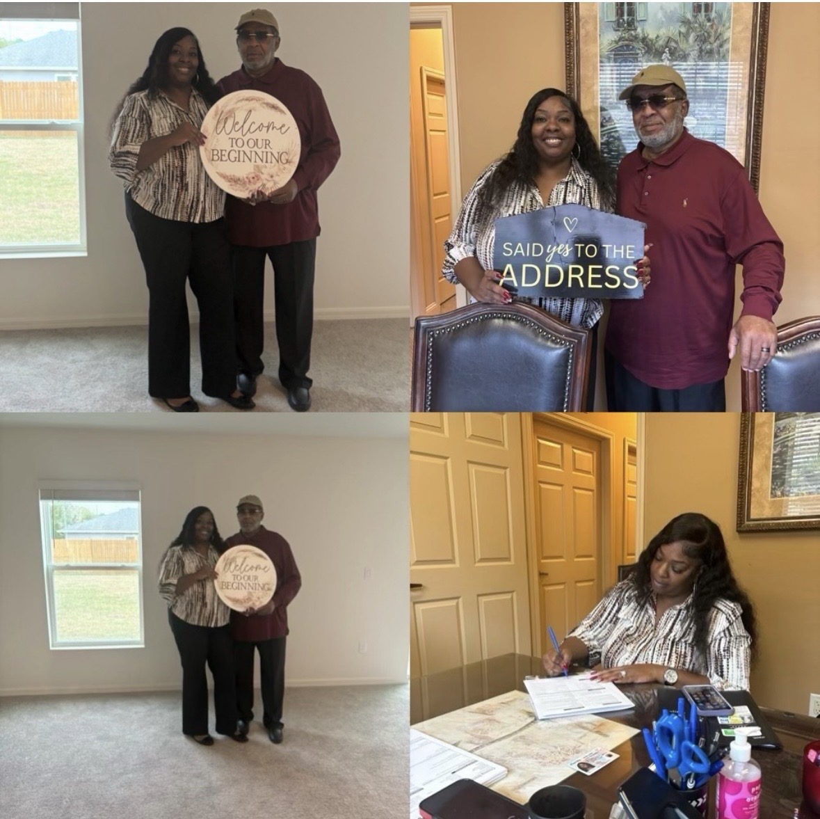 Happy homeowners at closing